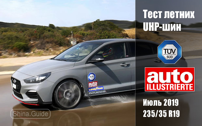 TÜV SÜD 2019: Тест летних UHP-шин 235/35 R19